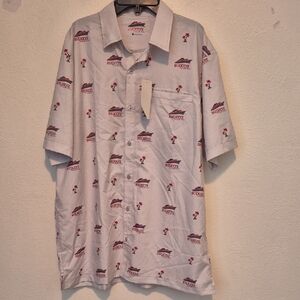 Stylish White and Red Men's Casual Shirt